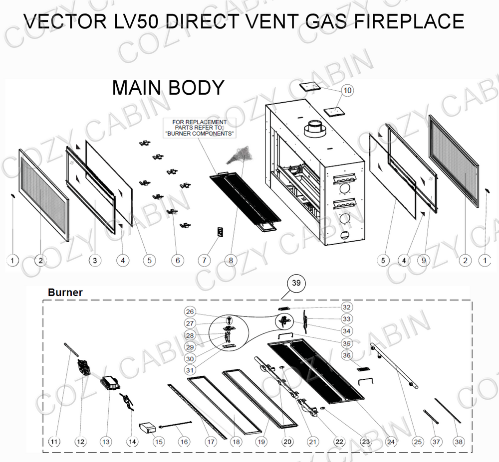 Vector Direct Vent Gas Fireplace (LV50) #LV50